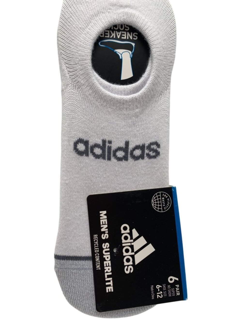 Adidas Mens Superlite No Show Socks Recycled Content Size 6-12 Lightweight & Bre